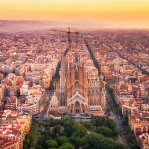 La Sagrada Familia vista dall'alto