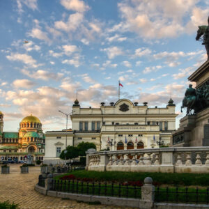 Statua di Alessandro II di fronte al parlamento Bulgaro