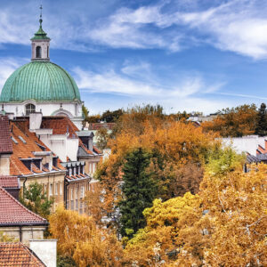 Centro storico di Varsavia in autunno